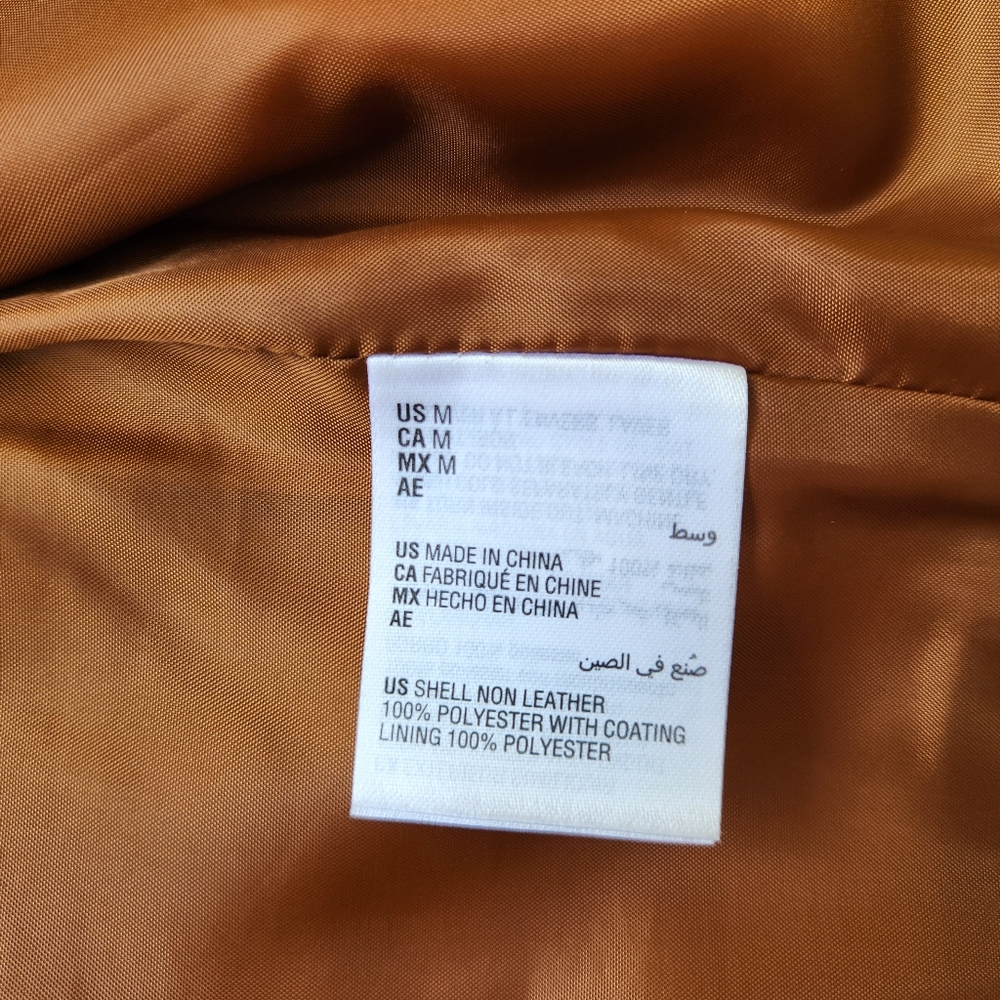 Soft Comfy Faux Leather Moto Jacket Fall Lightweight Zippers Snaps Cute Medium - Picture 12 of 17